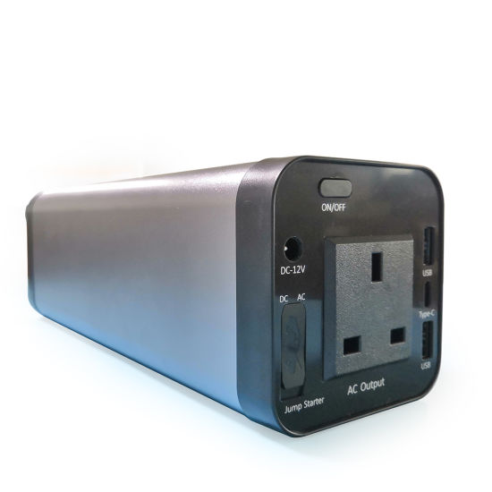 Britische Version AC 220V Ausgang Outdoor Tragbare 150wh 40000mAh Power Bank mit Auto Jump Strater