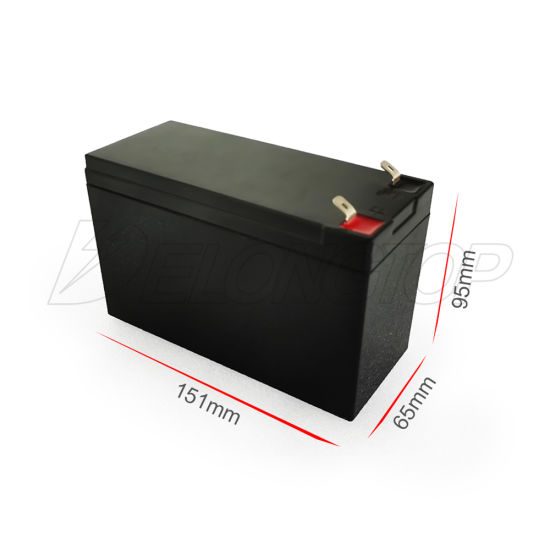 12V 7ah LiFePO4 Lithium-Akku mit F2-Anschlüssen ABS-Gehäuse
