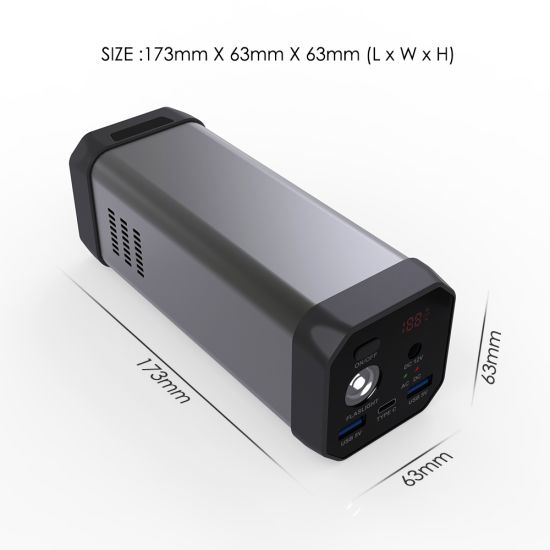 Dualer USB-Ausgang mit Typ C DC AC Power Bank 20000mAh